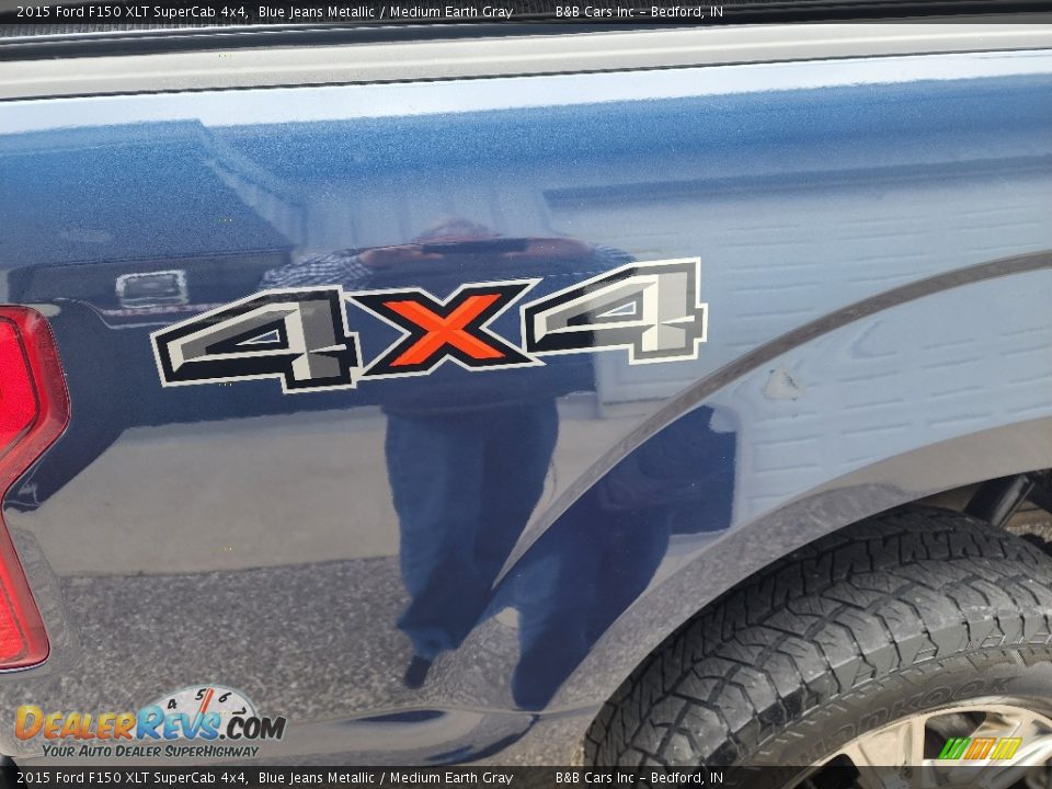 2015 Ford F150 XLT SuperCab 4x4 Blue Jeans Metallic / Medium Earth Gray Photo #20