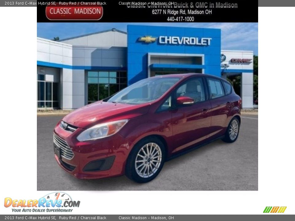 2013 Ford C-Max Hybrid SE Ruby Red / Charcoal Black Photo #1