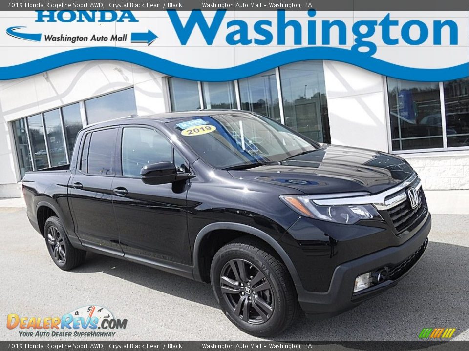 2019 Honda Ridgeline Sport AWD Crystal Black Pearl / Black Photo #1