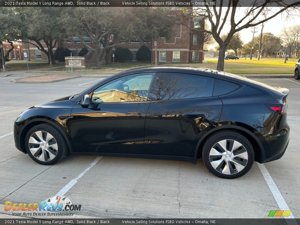 Solid Black 2021 Tesla Model Y Long Range AWD Photo #2