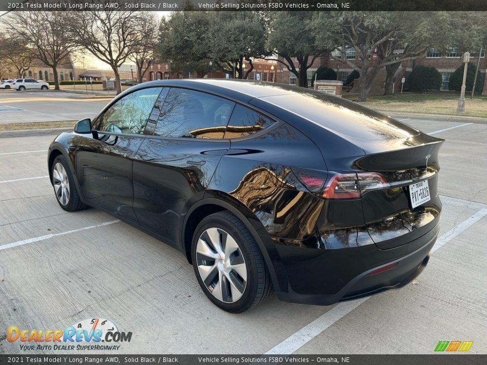 2021 Tesla Model Y Long Range AWD Solid Black / Black Photo #3