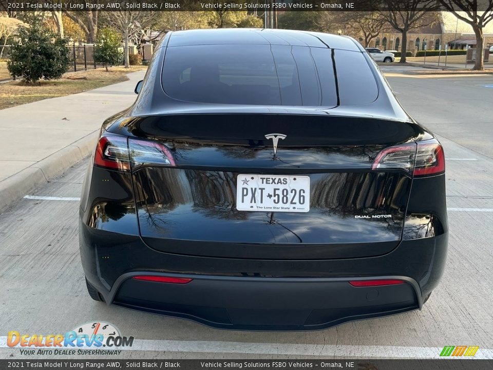 2021 Tesla Model Y Long Range AWD Solid Black / Black Photo #4