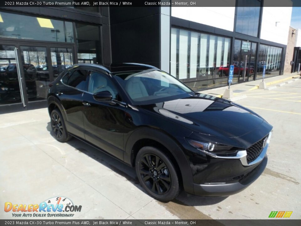 2023 Mazda CX-30 Turbo Premium Plus AWD Jet Black Mica / White Photo #1