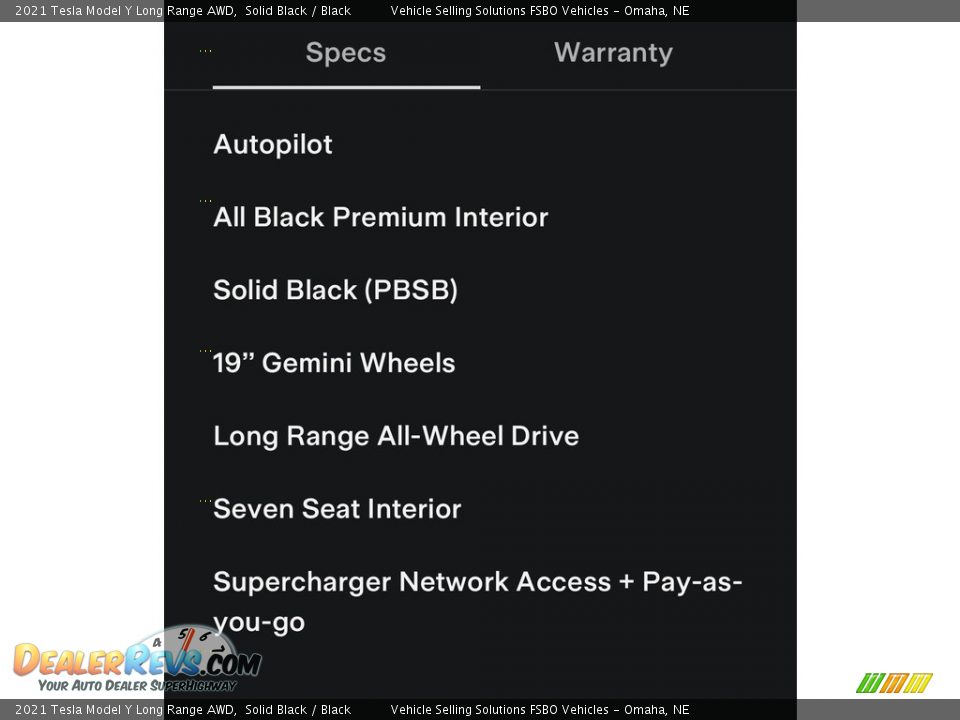 2021 Tesla Model Y Long Range AWD Solid Black / Black Photo #5