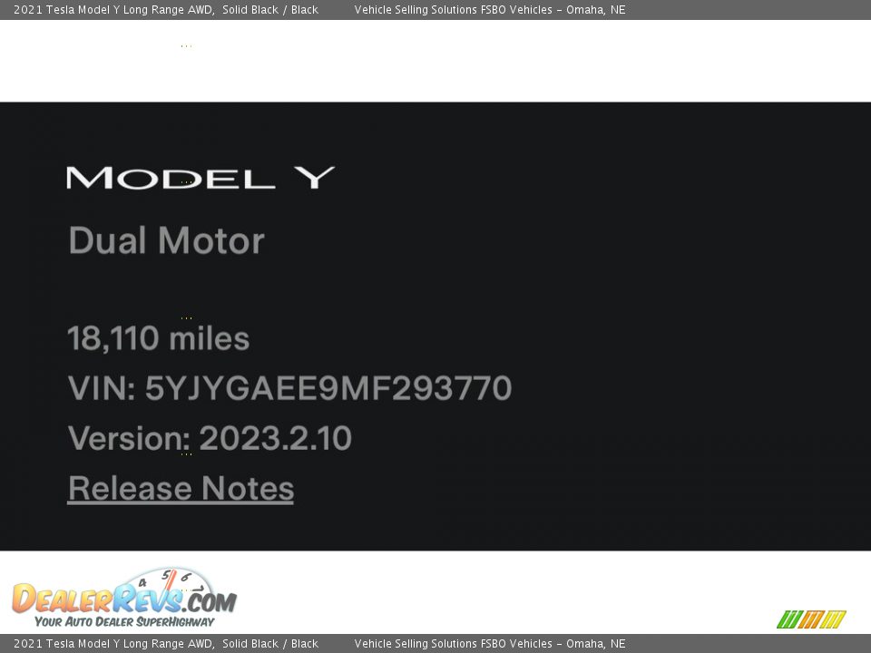 Info Tag of 2021 Tesla Model Y Long Range AWD Photo #7