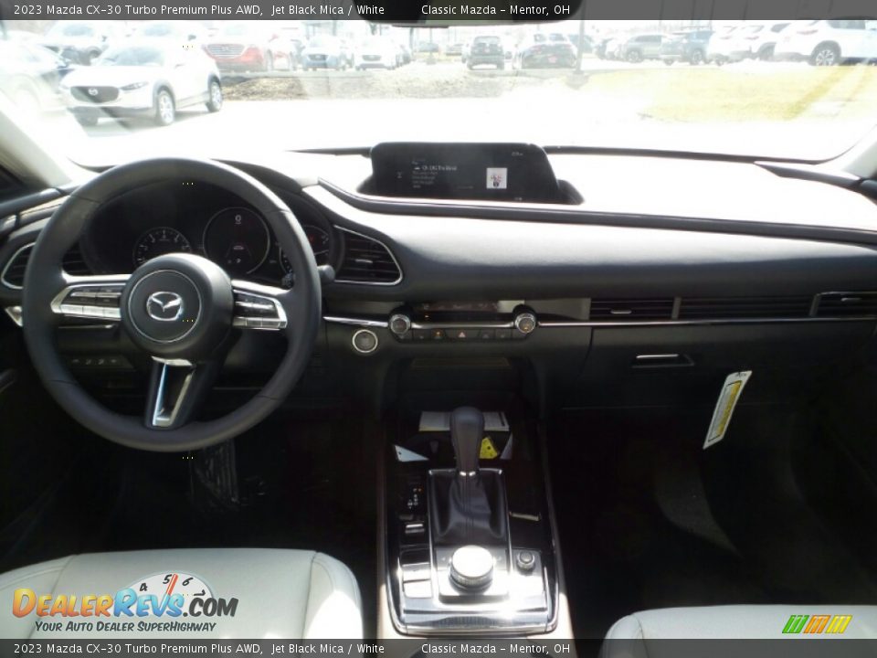 2023 Mazda CX-30 Turbo Premium Plus AWD Jet Black Mica / White Photo #3