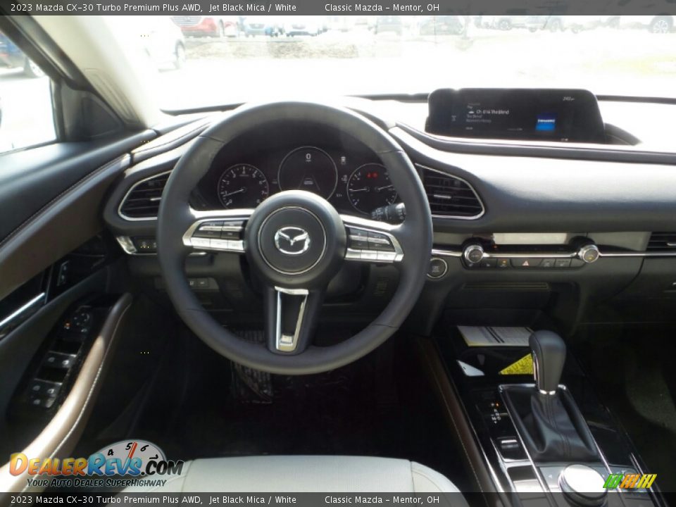 2023 Mazda CX-30 Turbo Premium Plus AWD Jet Black Mica / White Photo #4