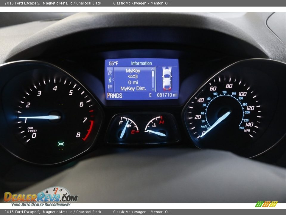 2015 Ford Escape S Magnetic Metallic / Charcoal Black Photo #8