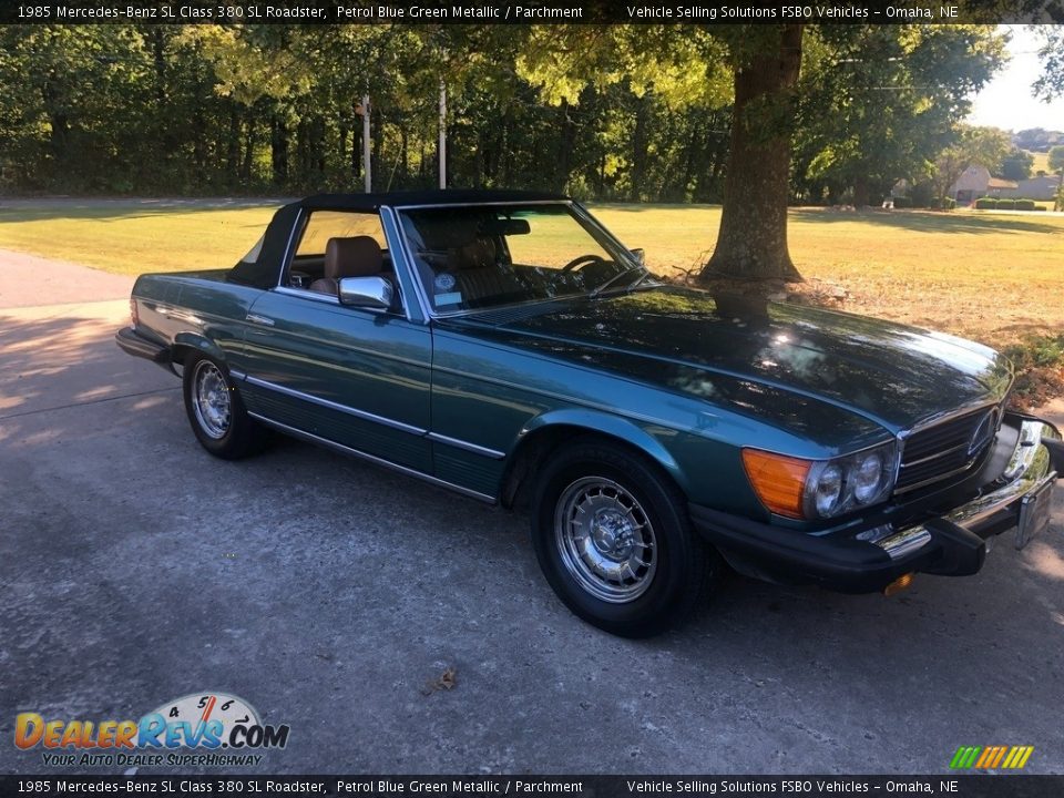 Petrol Blue Green Metallic 1985 Mercedes-Benz SL Class 380 SL Roadster Photo #9