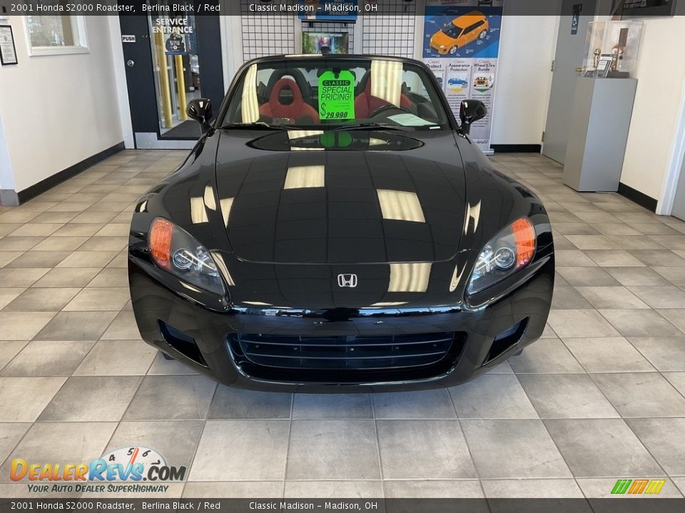 2001 Honda S2000 Roadster Berlina Black / Red Photo #8