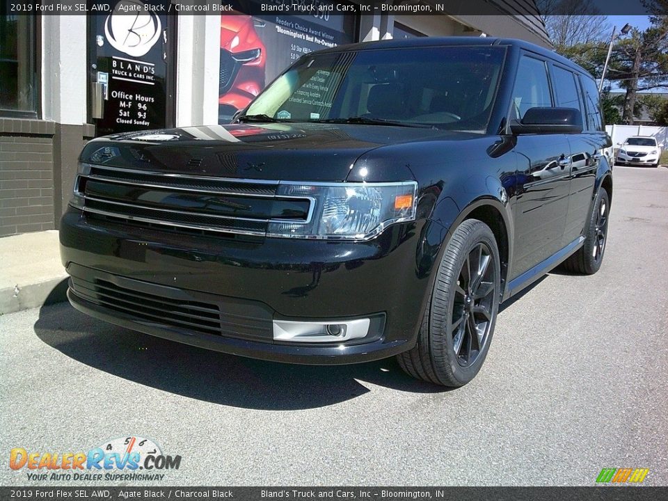 2019 Ford Flex SEL AWD Agate Black / Charcoal Black Photo #2