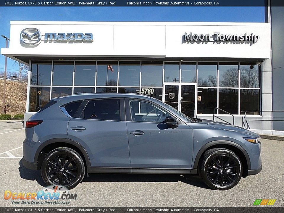 2023 Mazda CX-5 S Carbon Edition AWD Polymetal Gray / Red Photo #1