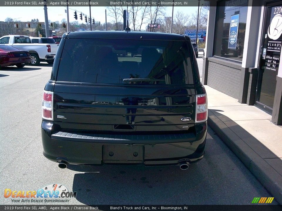 2019 Ford Flex SEL AWD Agate Black / Charcoal Black Photo #6