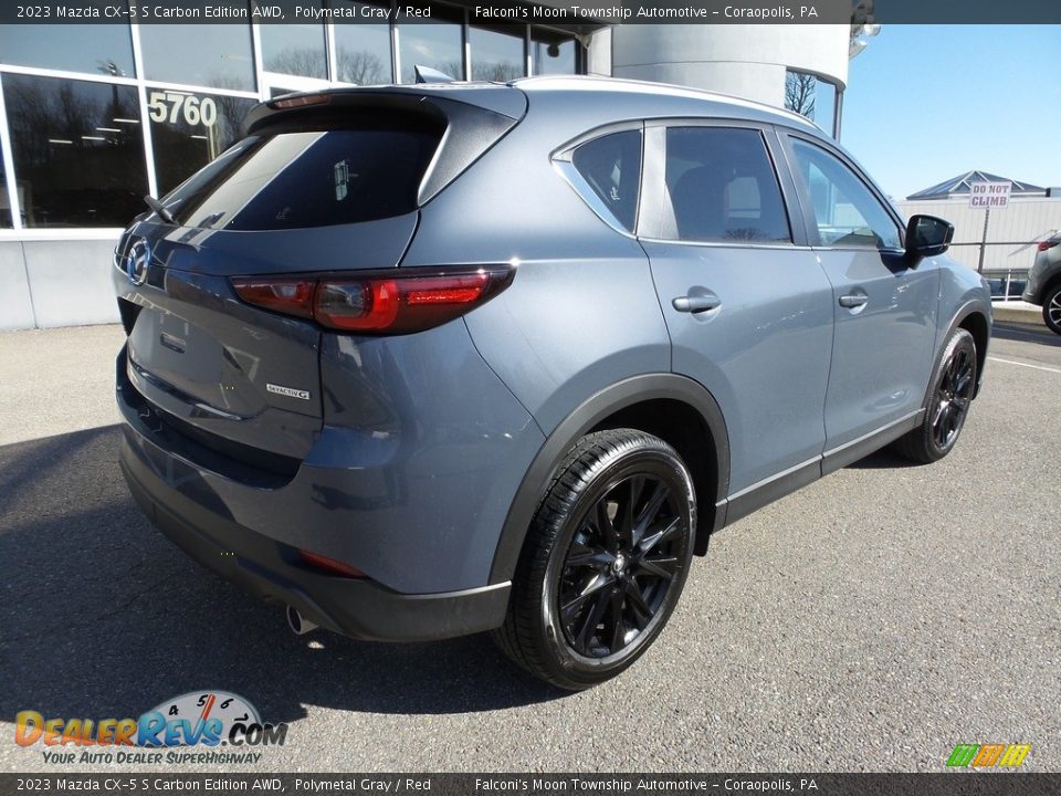 2023 Mazda CX-5 S Carbon Edition AWD Polymetal Gray / Red Photo #2