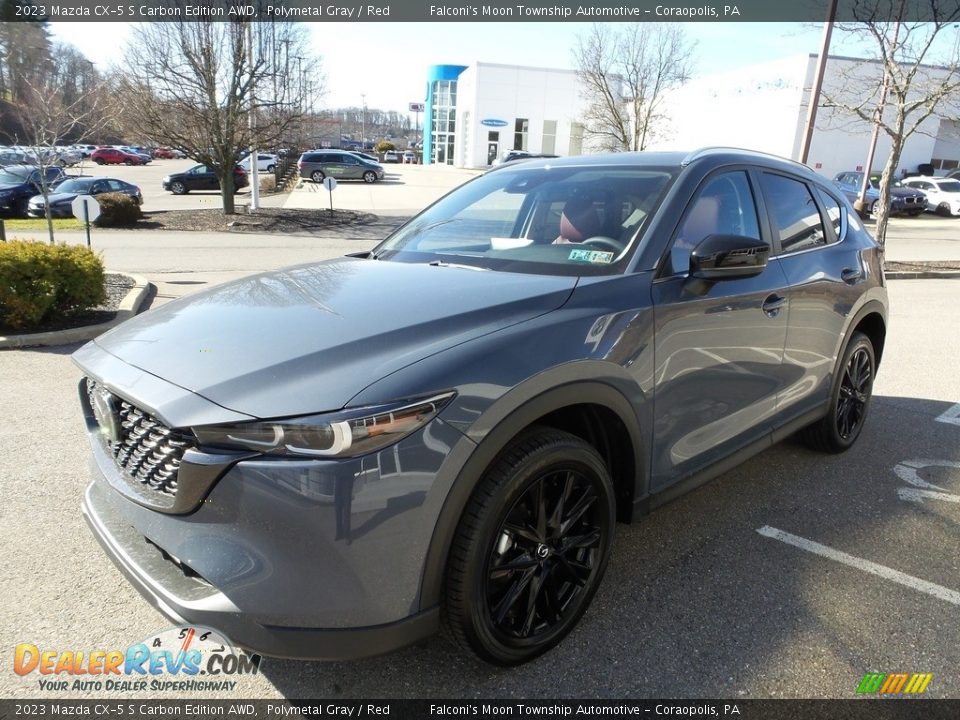 2023 Mazda CX-5 S Carbon Edition AWD Polymetal Gray / Red Photo #7