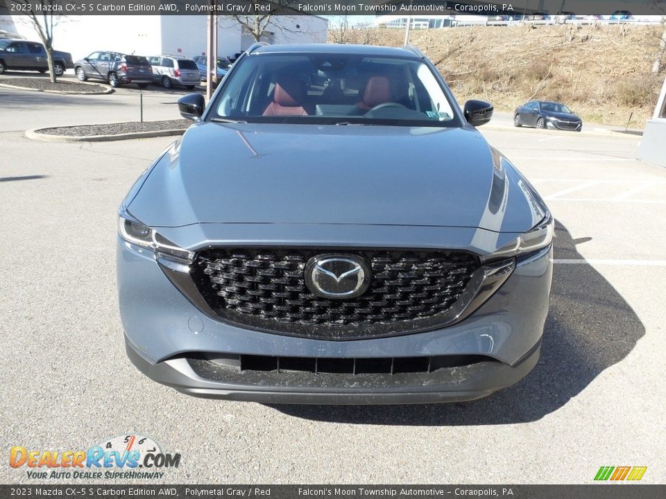 2023 Mazda CX-5 S Carbon Edition AWD Polymetal Gray / Red Photo #8