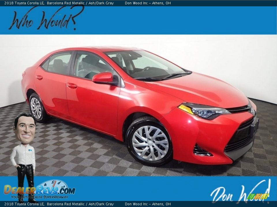 2018 Toyota Corolla LE Barcelona Red Metallic / Ash/Dark Gray Photo #1