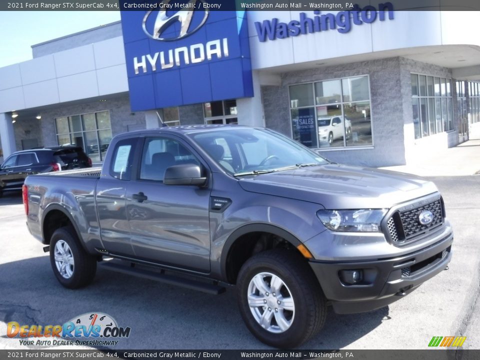 2021 Ford Ranger STX SuperCab 4x4 Carbonized Gray Metallic / Ebony Photo #1