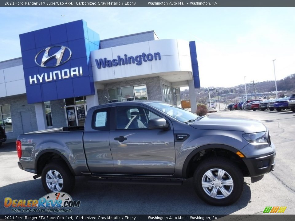 2021 Ford Ranger STX SuperCab 4x4 Carbonized Gray Metallic / Ebony Photo #2