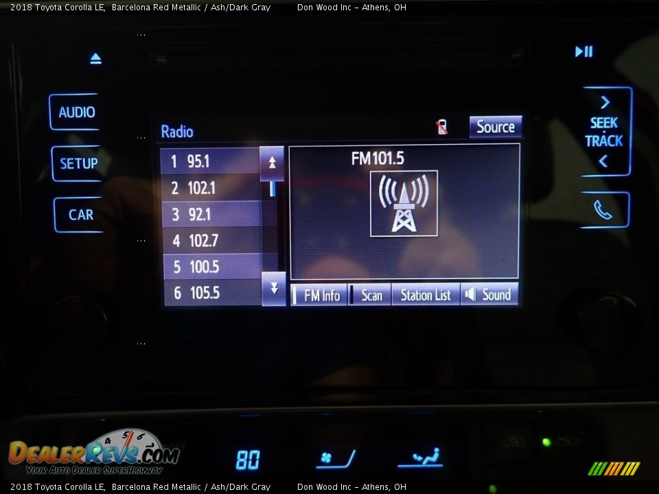 2018 Toyota Corolla LE Barcelona Red Metallic / Ash/Dark Gray Photo #22