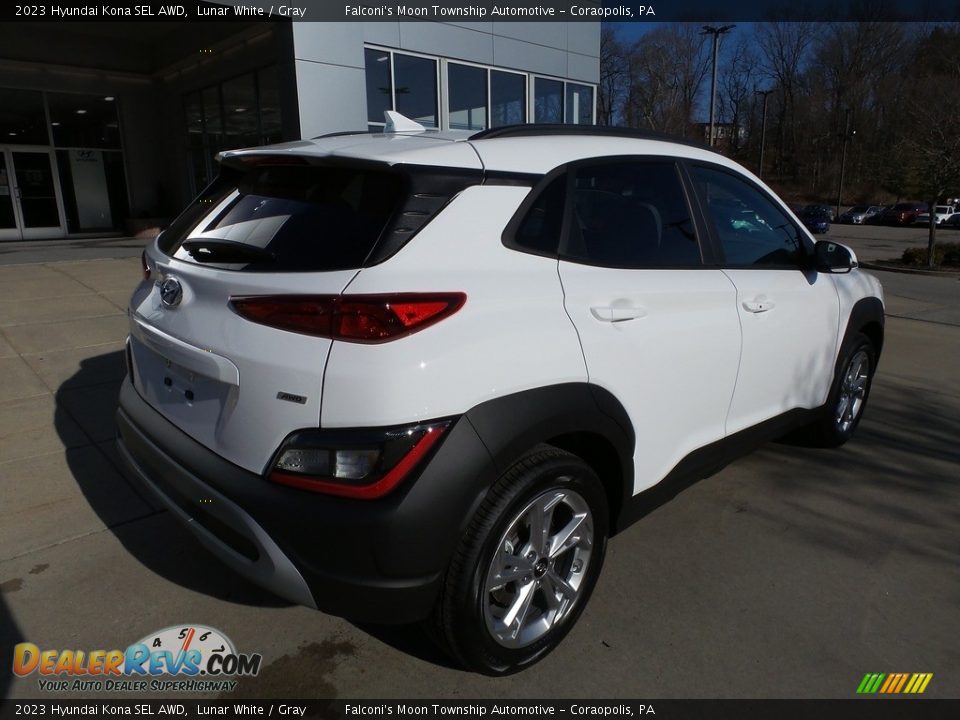 2023 Hyundai Kona SEL AWD Lunar White / Gray Photo #2