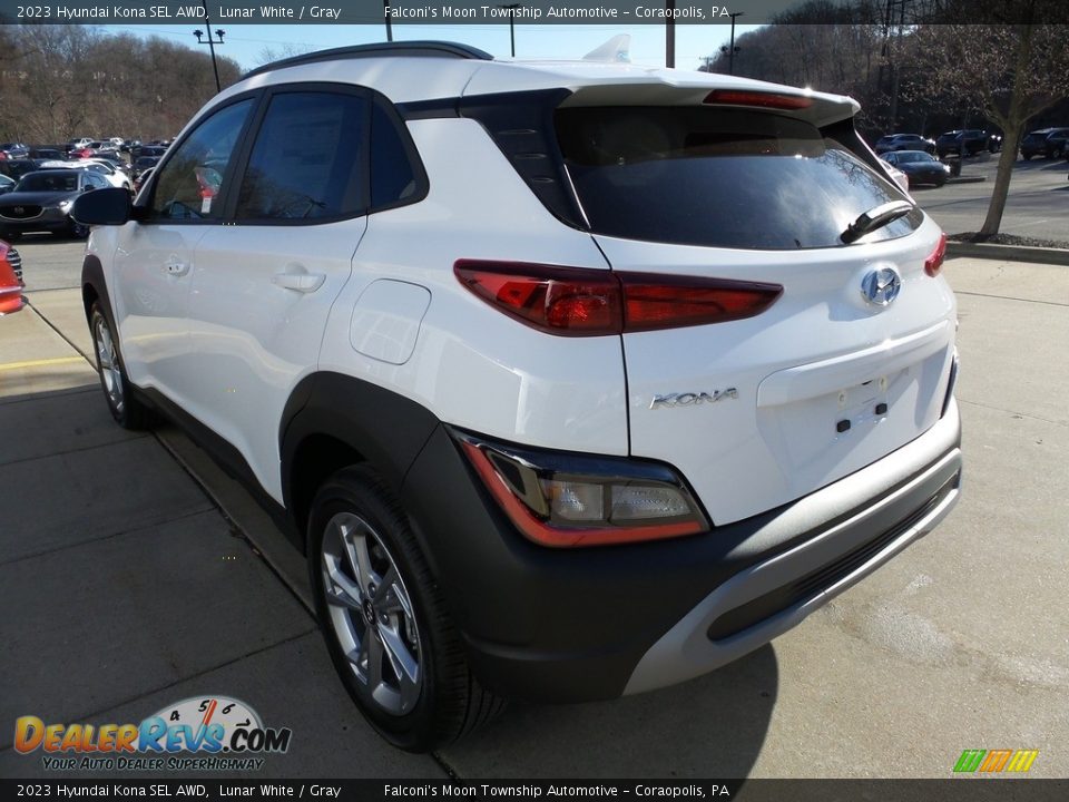 2023 Hyundai Kona SEL AWD Lunar White / Gray Photo #5