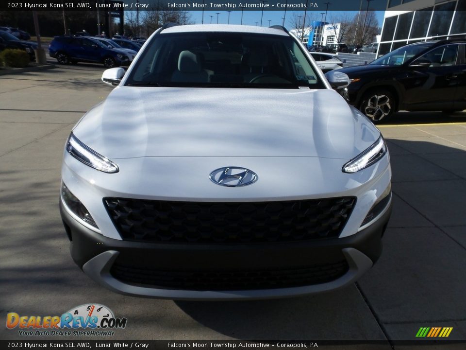 2023 Hyundai Kona SEL AWD Lunar White / Gray Photo #8