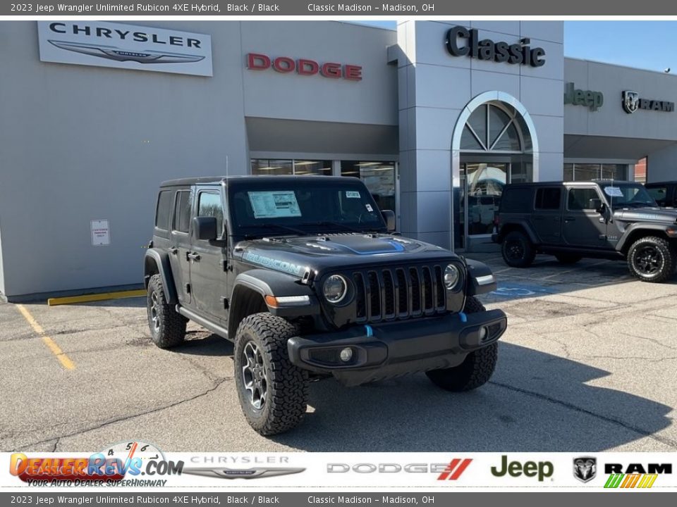 2023 Jeep Wrangler Unlimited Rubicon 4XE Hybrid Black / Black Photo #1