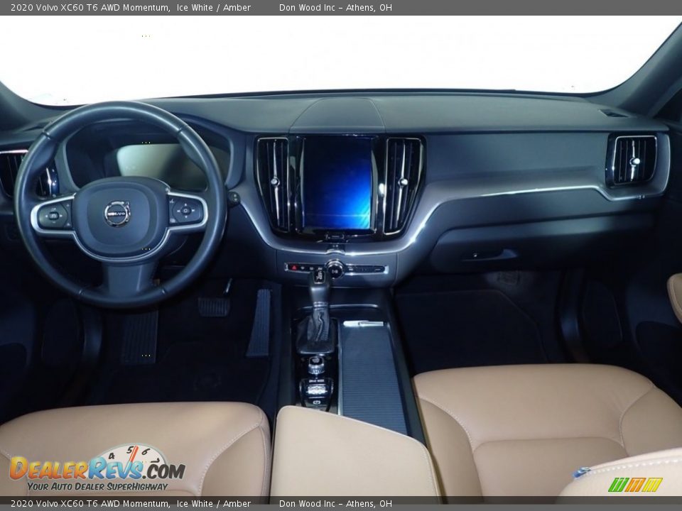 2020 Volvo XC60 T6 AWD Momentum Ice White / Amber Photo #22