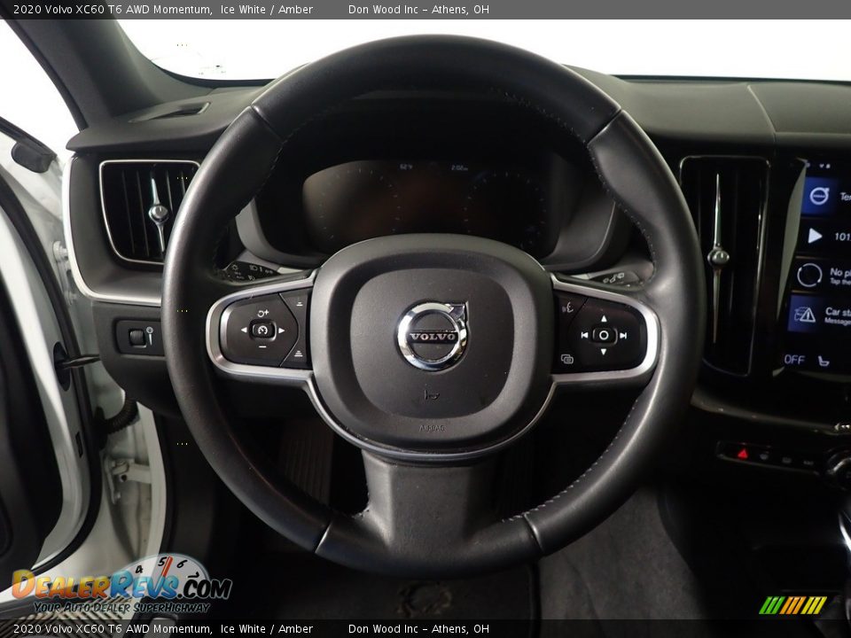 2020 Volvo XC60 T6 AWD Momentum Ice White / Amber Photo #25