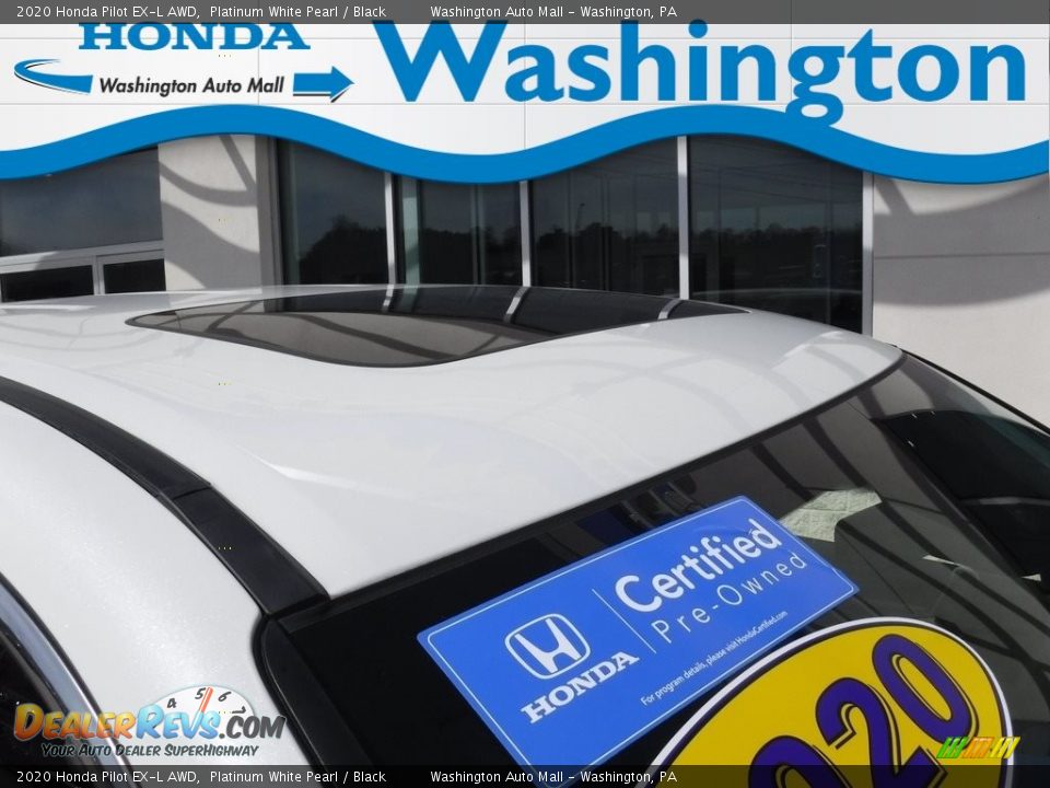 2020 Honda Pilot EX-L AWD Platinum White Pearl / Black Photo #3