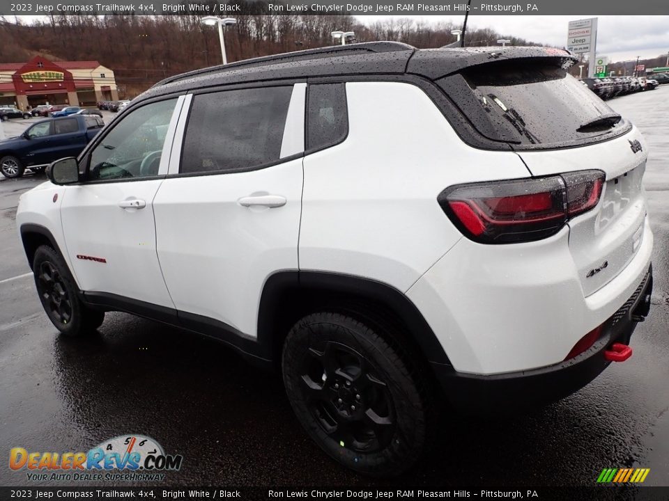 2023 Jeep Compass Trailhawk 4x4 Bright White / Black Photo #3