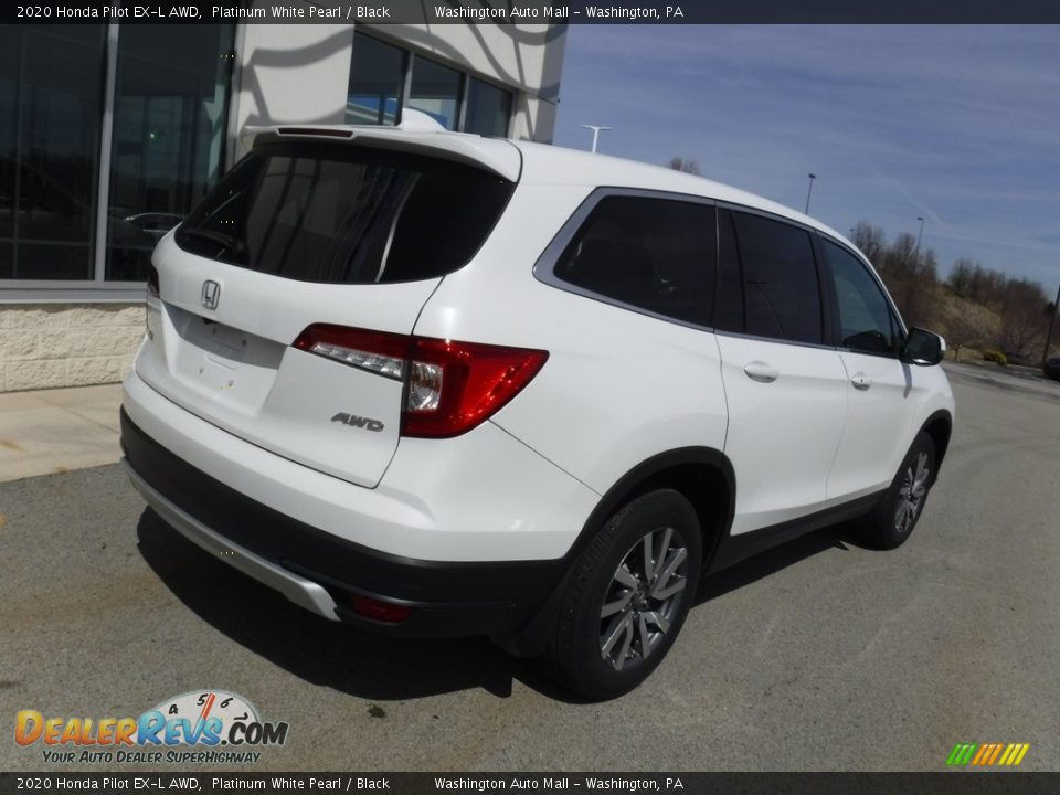 2020 Honda Pilot EX-L AWD Platinum White Pearl / Black Photo #10