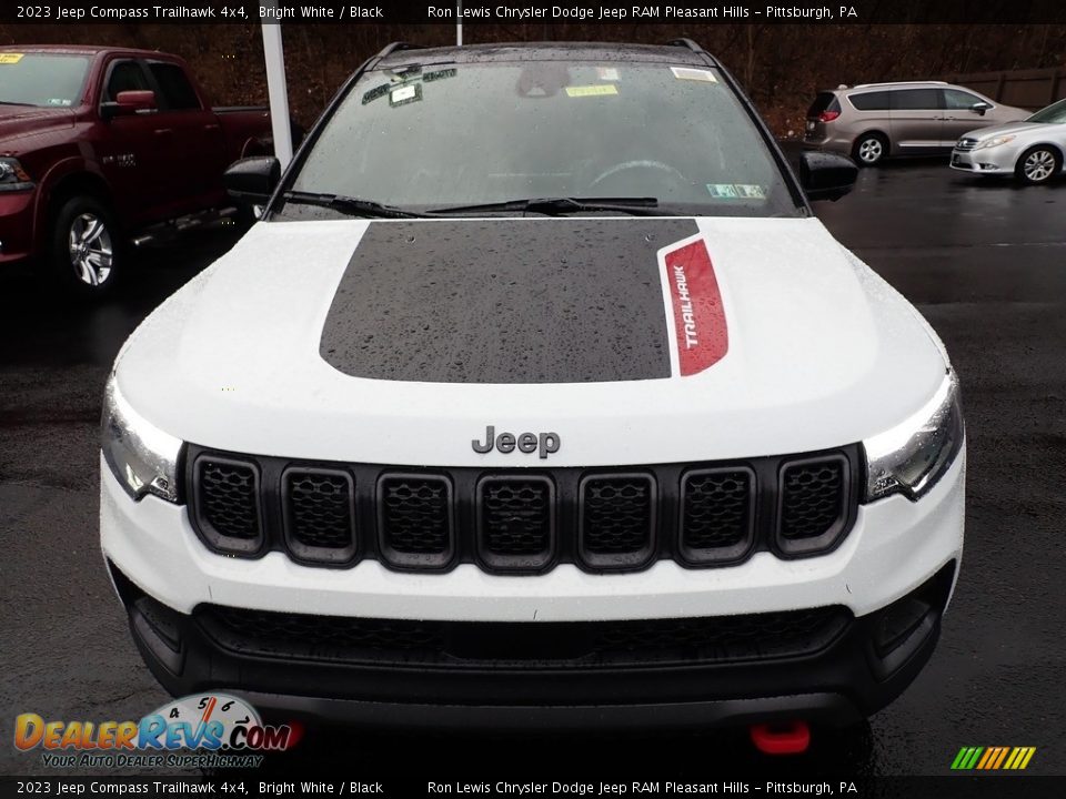 2023 Jeep Compass Trailhawk 4x4 Bright White / Black Photo #9