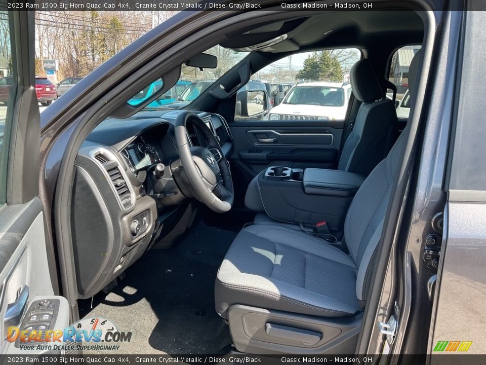 2023 Ram 1500 Big Horn Quad Cab 4x4 Granite Crystal Metallic / Diesel Gray/Black Photo #2