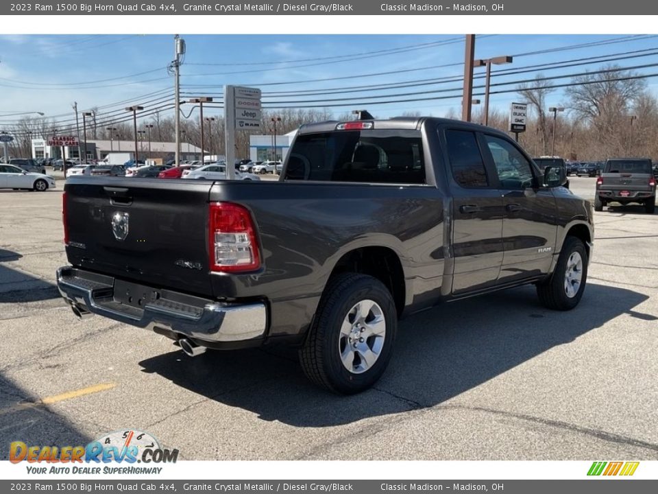 2023 Ram 1500 Big Horn Quad Cab 4x4 Granite Crystal Metallic / Diesel Gray/Black Photo #8