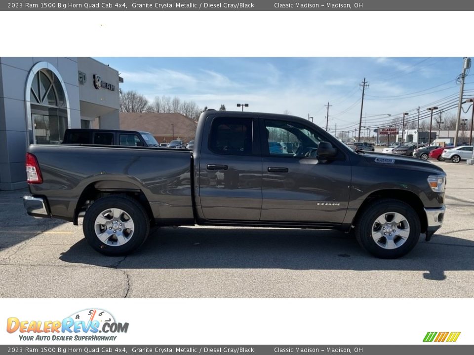2023 Ram 1500 Big Horn Quad Cab 4x4 Granite Crystal Metallic / Diesel Gray/Black Photo #9