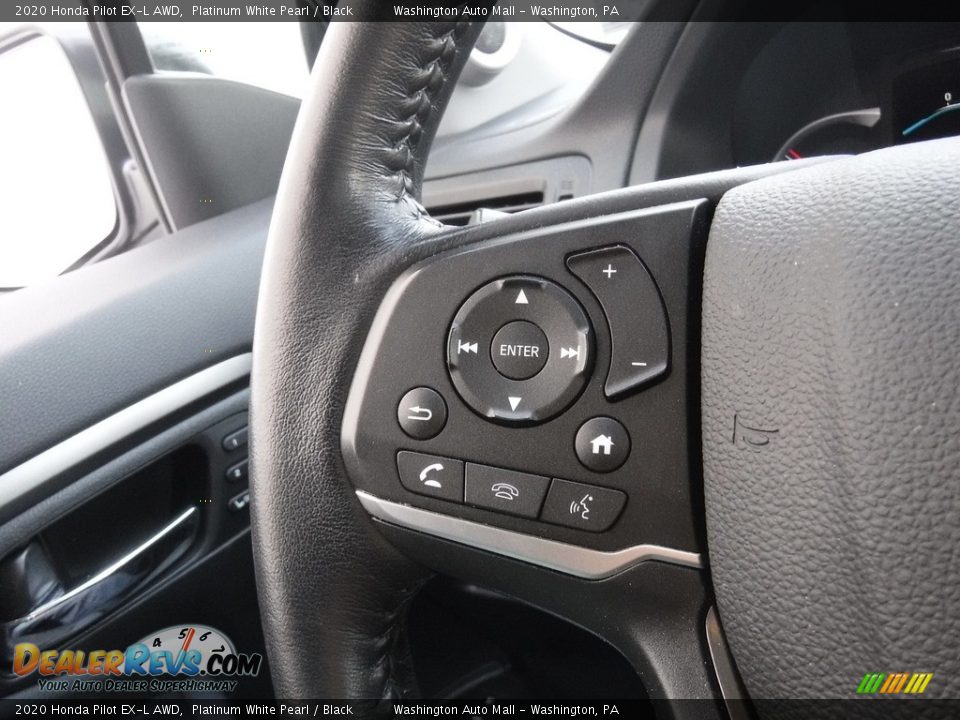 2020 Honda Pilot EX-L AWD Platinum White Pearl / Black Photo #26