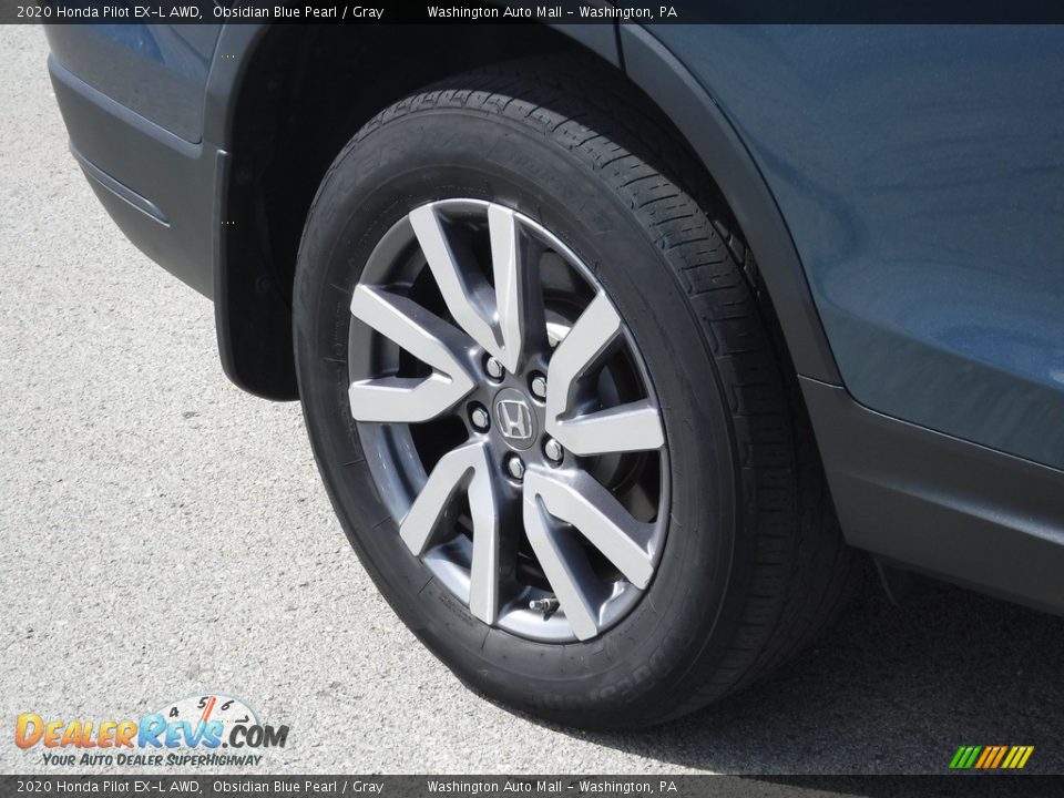 2020 Honda Pilot EX-L AWD Obsidian Blue Pearl / Gray Photo #3