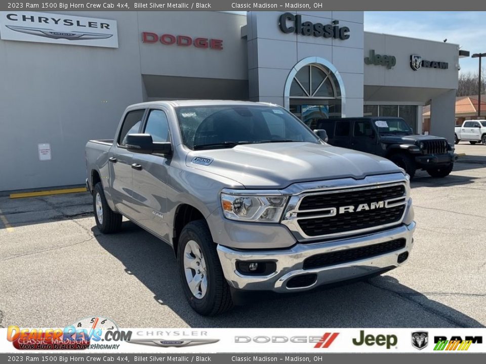 2023 Ram 1500 Big Horn Crew Cab 4x4 Billet Silver Metallic / Black Photo #1