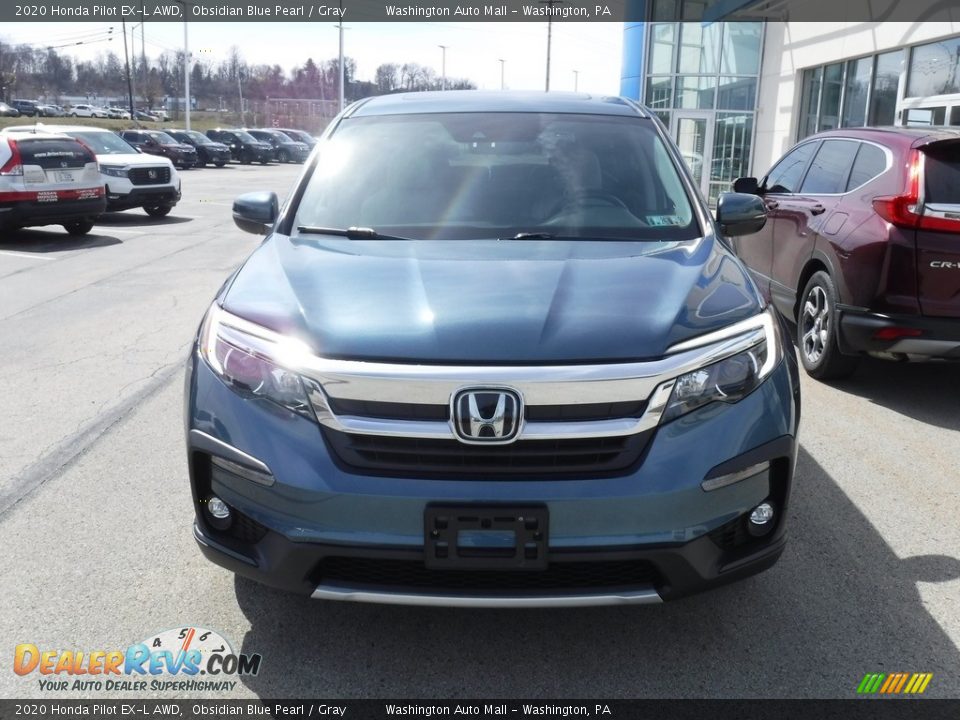 2020 Honda Pilot EX-L AWD Obsidian Blue Pearl / Gray Photo #5