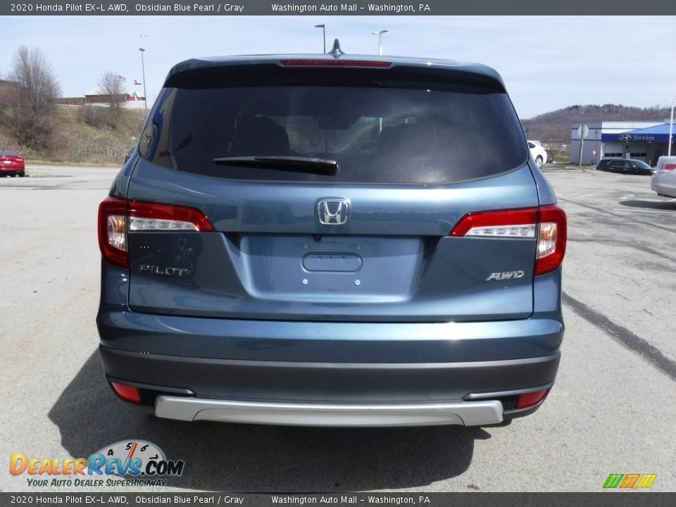 2020 Honda Pilot EX-L AWD Obsidian Blue Pearl / Gray Photo #9