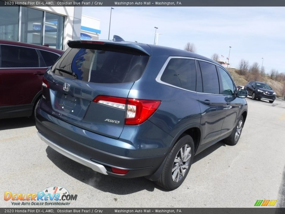 2020 Honda Pilot EX-L AWD Obsidian Blue Pearl / Gray Photo #10