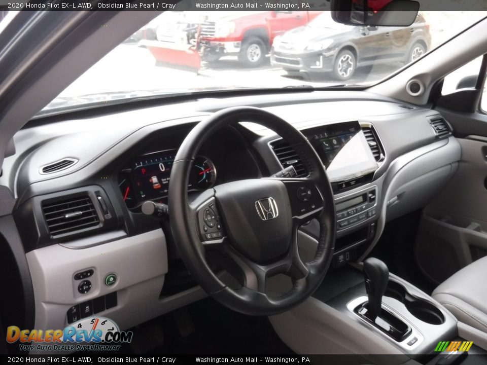 2020 Honda Pilot EX-L AWD Obsidian Blue Pearl / Gray Photo #13