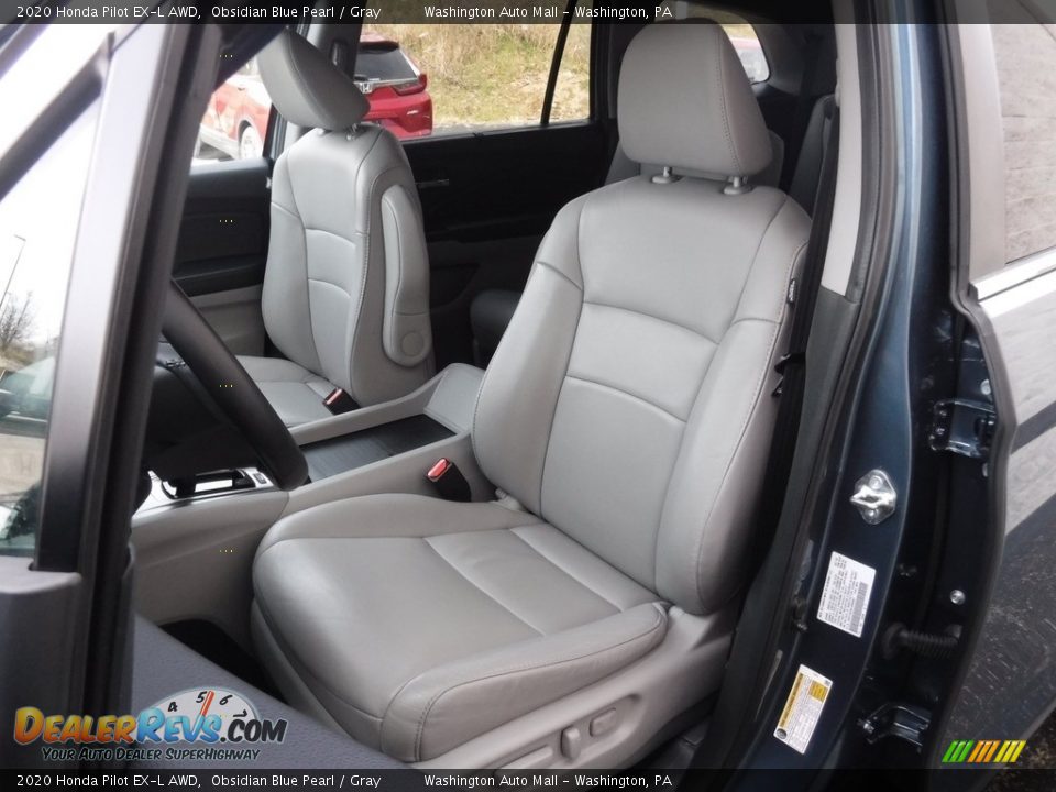 2020 Honda Pilot EX-L AWD Obsidian Blue Pearl / Gray Photo #17