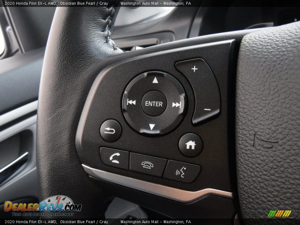 2020 Honda Pilot EX-L AWD Obsidian Blue Pearl / Gray Photo #27