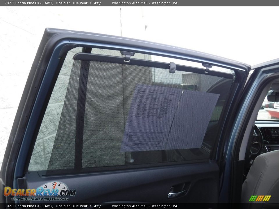 2020 Honda Pilot EX-L AWD Obsidian Blue Pearl / Gray Photo #35