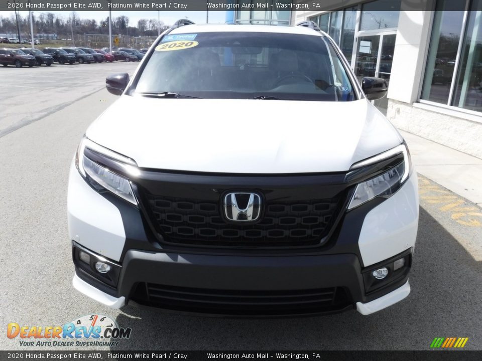 2020 Honda Passport Elite AWD Platinum White Pearl / Gray Photo #6