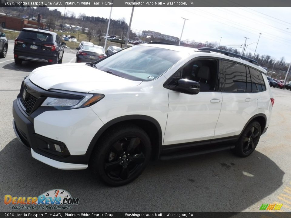 2020 Honda Passport Elite AWD Platinum White Pearl / Gray Photo #7