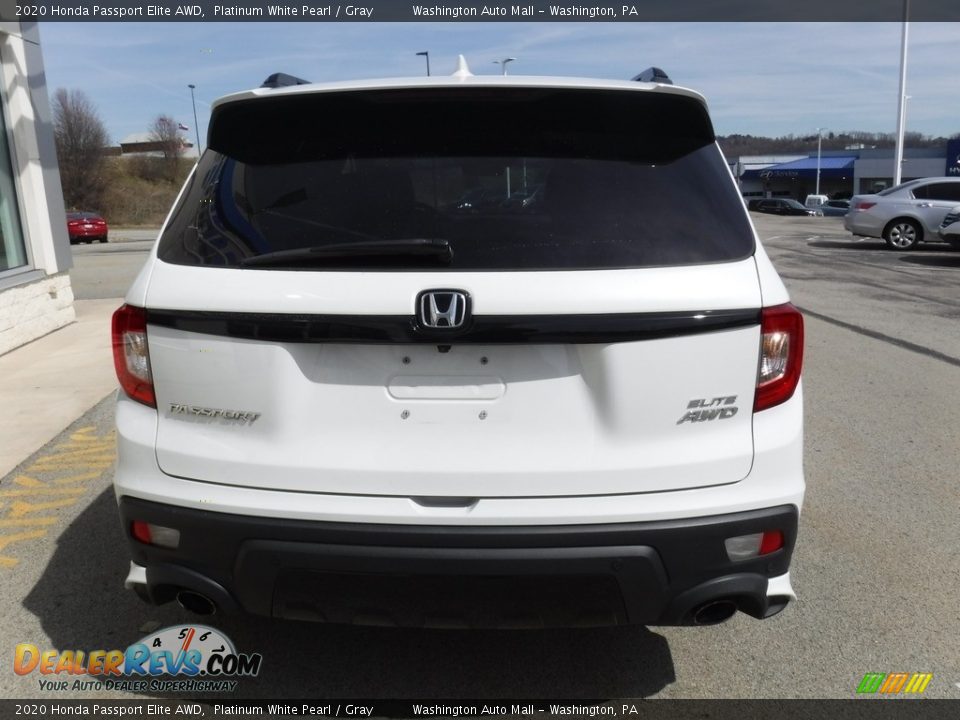 2020 Honda Passport Elite AWD Platinum White Pearl / Gray Photo #8